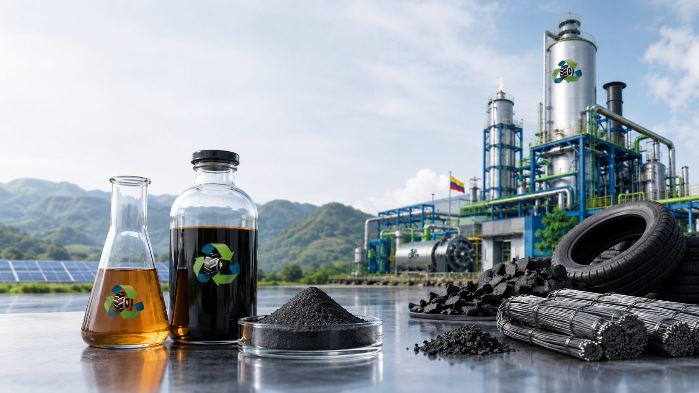 Fuel Oil, negro de humo y acero recuperados por pirólisis